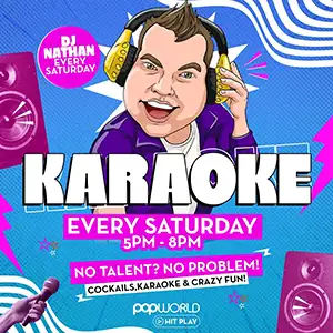 Karaoke every Saturday